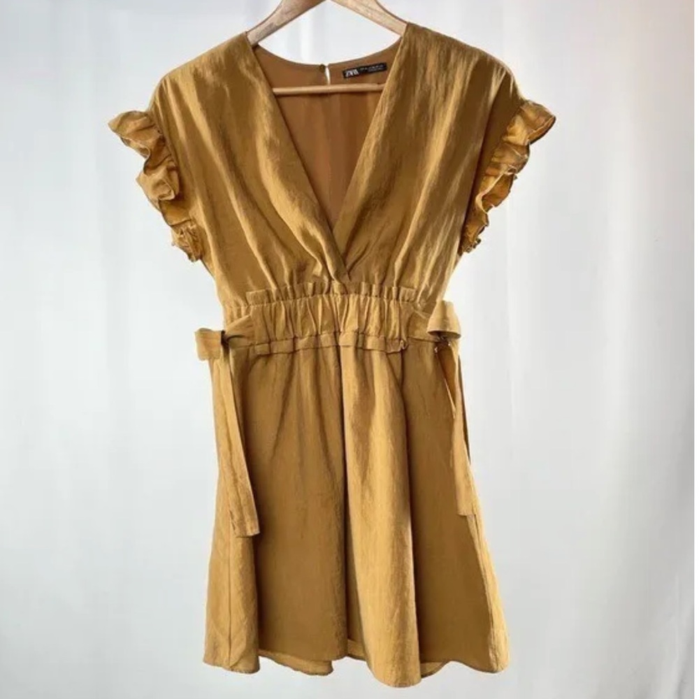Zara ruffle mini dress